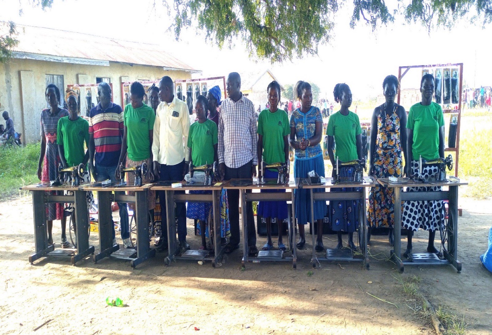 Tailoring machines handover to vocational trainees